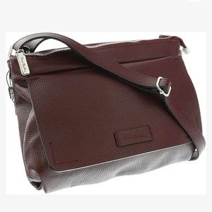 Pierre Cardin Dark Burgundy Leather Shoulder Bag